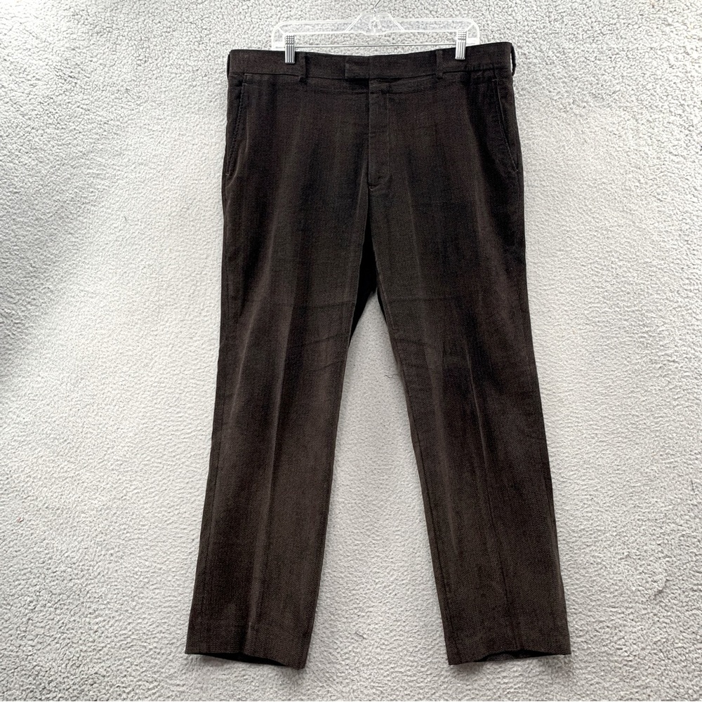 J. McLaughlin Men's Dark Brown Slacks Chino Pants 100% Cotton Size 38 Waist
